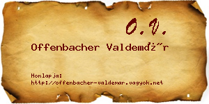 Offenbacher Valdemár névjegykártya